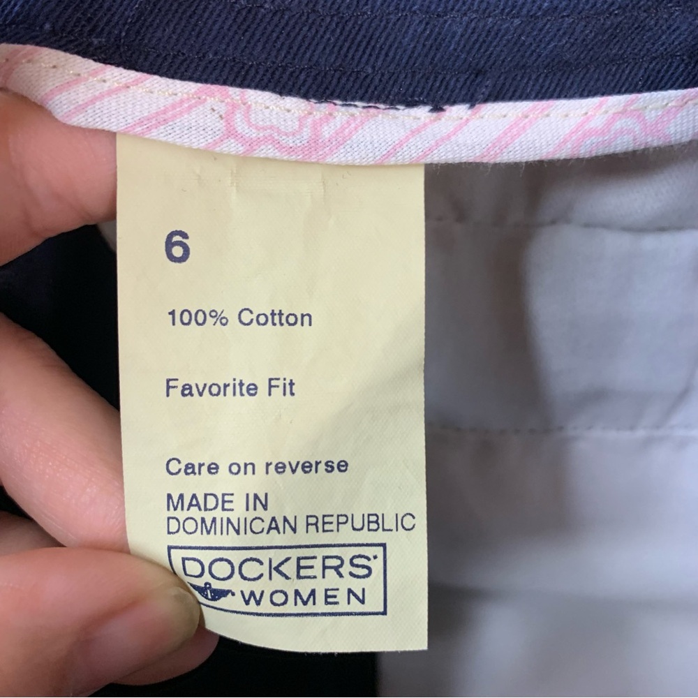 Women’s Dockers comfort fit navy blue Bermuda size 6 shorts 100% cotton - Picture 7 of 8